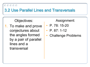 3.2 Use Parallel Lines and Transversals