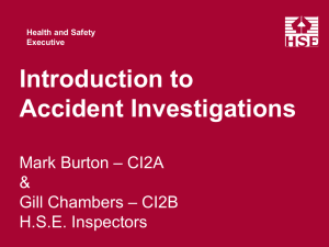 Introduction to Accident Investigations – CI2A Mark Burton