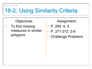 18-2: Using Similarity Criteria