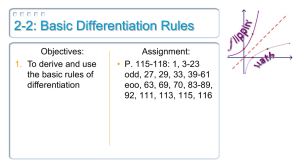 2-2: Basic Differentiation Rules