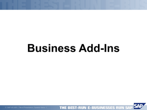 Business Add-Ins 