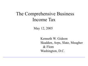 The Comprehensive Business Income Tax May 12, 2005 Kenneth W. Gideon