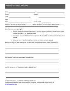 Student Safety Council Application