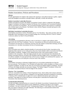Student Associations | Policies and Procedures