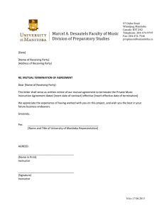 Marcel A. Desautels Faculty of Music Division of Preparatory Studies