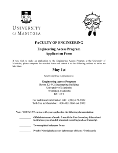 FACULTY OF ENGINEERING Engineering Access Program Application Form