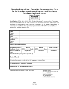 Education Data Advisory Committee Recommendation Form