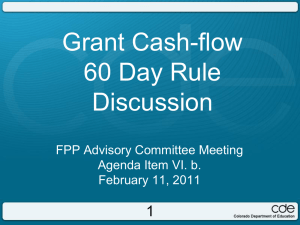 Grant Cash-flow 60 Day Rule Discussion 1