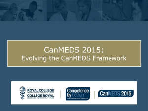 CanMEDS 2015: Evolving the CanMEDS Framework Click to edit Master subtitle style