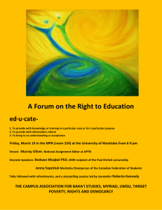 A Forum on the Right to Education ed·u·cate-