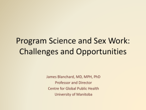 Program Science and Sex Work: Challenges and Opportunities