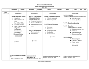 Syracuse City School District Living Environment Curriculum Map 2014-2015