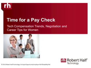 Time for a Pay Check Tech Compensation Trends, Negotiation and