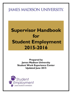 Supervisor Handbook for Student Employment