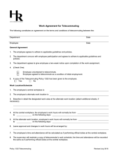 Work Agreement for Telecommuting