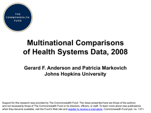 Multinational Comparisons of Health Systems Data, 2008 Johns Hopkins University
