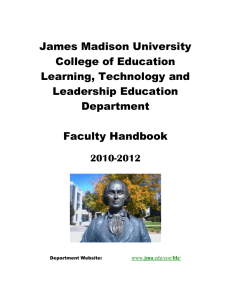 James Madison University College of Education Learning, Technology and
