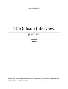 The Gibson Interview JRMC 2202