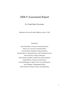 2008-9 Assessment Report St. Cloud State University
