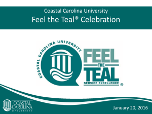 Feel the Teal® Celebration Coastal Carolina University January 20, 2016