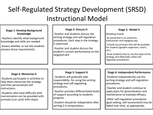 Self-Regulated Strategy Development (SRSD) Instructional Model
