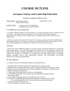 COURSE OUTLINE  Aerospace Science and Leadership Education