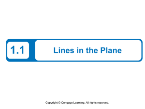 1.1 Lines in the Plane Copyright © Cengage Learning. All rights reserved.
