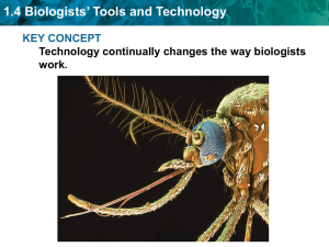 1.4 Biologists’ Tools and Technology KEY CONCEPT work.