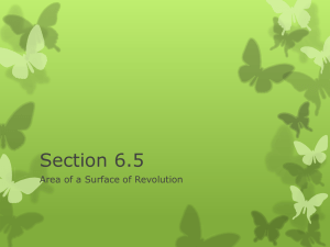 Section 6.5 Area of a Surface of Revolution