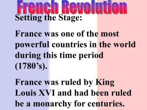 Setting the Stage: France was one of the most