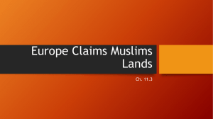 Europe Claims Muslims Lands Ch. 11.3