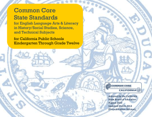 Common Core State Standards  for English Language Arts &amp; Literacy