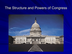The Structure and Powers of Congress