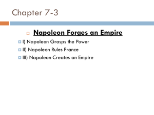 Chapter 7-3 Napoleon Forges an Empire I) Napoleon Grasps the Power