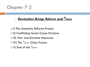 Chapter 7-2 Terror Revolution Brings Reform and