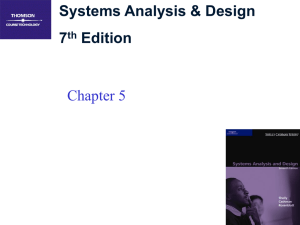 Systems Analysis &amp; Design 7 Edition Chapter 5