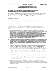 Document No. SP010 February 2011