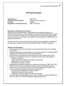 UK Payroll Analyst