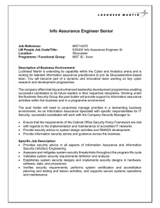 Info Assurance Engineer Senior