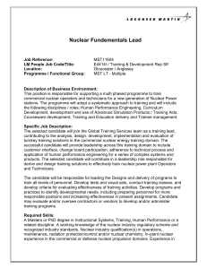 Nuclear Fundementals Lead