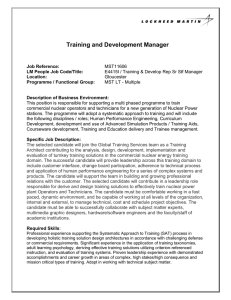 Training and Development Manager