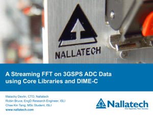 A Streaming FFT on 3GSPS ADC Data