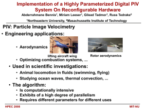 Implementation of a Highly Parameterized Digital PIV System On Reconfigurable Hardware