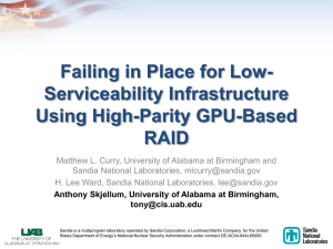 Failing in Place for Low- Serviceability Infrastructure Using High-Parity GPU-Based RAID