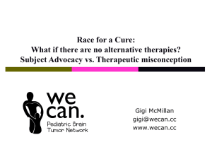 Race for a Cure: What if there are no alternative therapies?
