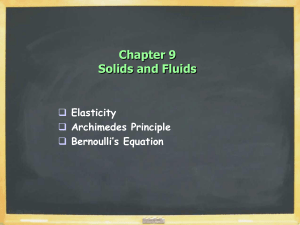 Chapter 9 Solids and Fluids  Elasticity