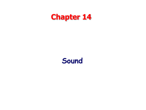 Chapter 14 Sound