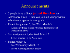 Announcements joined the class