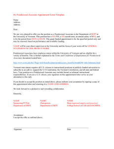 6b. Postdoctoral Associate Appointment Letter Template
