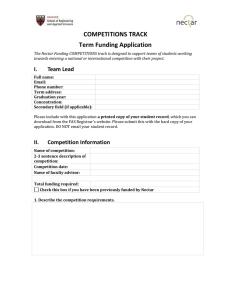 COMPETITIONS TRACK Term Funding Application